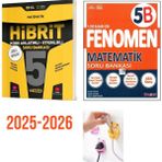 5.sınıf Hibrit Matematik Konu Anlatımlı + Fenomen 5b Matematik Soru Bankası Set Fiş Tutucu