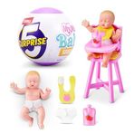 5 Surprise My Mini Baby Series 2 by ZURU, Koleksiyon Gizemli Kapsül, Kız Oyuncağı, Gerçekçi Minyatür Bebek, Oyun Seti ve Aksesuarları (Tek Kapsül)