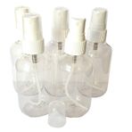 5 x 100 ml clear PET boş plastik Bottles with Atomiser Fine Spray by Simply Essential