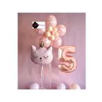 5 YAŞ ÇİÇEK KEDİ BALON DEMETİ DOĞUM GÜNÜ SÜSÜ DOĞUM GÜNÜ PARTİ SETİ
