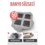 50 Adet 10x10 cm Banyo Gider Süzgeci ve Sineklik Tamir Kiti - Yapışkanlı Filtre