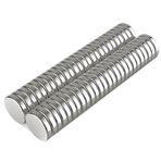 50 Adet 10X2mm Yuvarlak Neodyum Mıknatıs Güçlü Magnet Nikel Kaplamalı