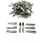 50 Adet 5.5 cm Gümüş Renk Metal Pens Toka Timsah Toka Kadın Toka