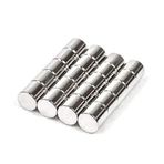 50 Adet 6x6 mm Yuvarlak Güçlü Neodyum Mıknatıs (Çap 6mm Kalınlık 6mm)