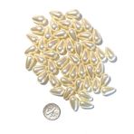 50 Adet Kaliteli Akrilik Gözyaşı Damlası İnci Boncuk Takı El İşi Kolye Gerdanlık Bilezik Küpe - 8 mm x 16 mm - Fildişi Rengi - #BD1100