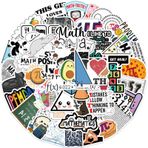 50 Adet Komik Matematik Çıkartmaları Çocuklar Öğrenciler için Matematikle İlgili Hediyeler Çıkartmalar Su Geçirmez Vinil Telefon Kaykay Dizüstü Bilgisayar Çıkartmaları, Bilim Renkli Matematik