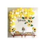 50 Adet Pastel Sarı,beyaz Balon+ 5 mt Balon Zinciri