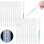 50 Adet Şeffaf Pastör Pipeti - 3 ml, Laboratuvar ve Güzellik Kullanımı için Uygun, Düz Desenli