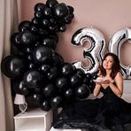 50 adet Siyah Balon Zincir set