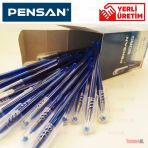 50 Adet Tukenmez Kalem Buro Pensan Buro 2270 1''0 Mm Mavi