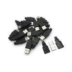 50 Adet Usb 2.0 Male 4 Pin Usb Erkek Soket Plastik Kapaklı Usb Fiş Konektör Dıy
