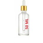 50 Cam Şeffaf Gold Kapaklı Beyaz Cam Damlalıklı Boş Çok Amaçlı Esans Yağ Şişesi 50ML