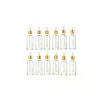 50 Cc Cam Damlalıklı Şeffaf Şişe [50 Cc=50Ml X 12 Adet] / Ecza Şişesi / Dropper Şişe Şeffaf Cam