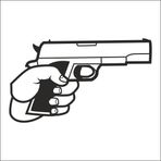 50 cm Silahlar Folyo Sticker