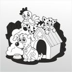 50 cm Tatlı Hayvanlar Folyo Sticker