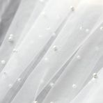 50 cm x 160 cm Krem Tül Kumaş, Giyim ve Dekorasyon için, Boncuklu Örgü Kumaş, Metrelik Ürün, Şeffaf Düğün Kumaşı, Tül Dekoratif Kumaş, İncili, Kendin Yap Doğum Günü Partisi Dekorasyon Tül Kumaşlar