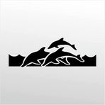 50 cm Yunus Balıkları Folyo Sticker