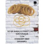 50 gr Sarı Ambalaj Paket Lastiği %80 Kauçuk 7 cm Standart Ebat Dayanıklı Parça