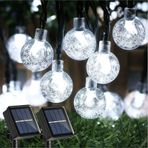 50 Led 7 Metre Beyaz Işık Güneş Enerjili Bahçe Teras Balkon Dekorasyon Ağaç Lambası Aydınlatması