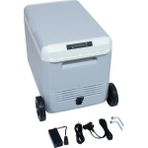 50 Litre Tekerlekli Oto Buzdolabı (Çift Bölmeli, Çift Kontrollü) - Gri - Beyaz