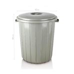 50 Litre Yuvarlak Kapaklı Jumbo Çöp Kovası Sağlam Kalite Plastik Çöp Kutusu Ø42 h50 Su Erzak Kovası