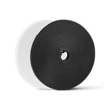 50 m x 1/2 cm Kanca Halkalı Kablo Bağları - BSELEYY Bağlama Kablo Bağları Yeniden Kullanılabilir Kablo Askıları Çift Taraflı Kendinden Kavrayan Bağlantı Elemanı Ev, Ofis, Tel Paketleme için Kablo