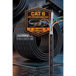 50 Metre Dış-iç Ortam Mekan Bakır Tel Cat6 Internet Kablosu Yüksek Hız 24awg 2 Katlı Ethernet Kablo