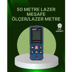 50 Metre Lazer Mesafe Ölçer Profesyonel Dijital Ölçüm Cihazı