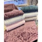 50 x 90 Sevgi 6lı Kısmi Kadife Havlu Seti - Çok Renkli - 50 x 90 cm