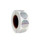 500 adet Glitter Etiketler, Gümüş Renk Kodlama Glitter Sparkle Dot Sticker Zarf, Paket, Tebrik Kartı, Hediye Kutusu için Kendinden Yapışkanlı Yuvarlak Etiketler