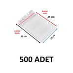 500 Adet Şeffaf Yapışkanlı Poşet - Opp Kendinden Yapışkanlı Parlak Poşet 20X30 Cm