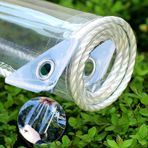 500 g/m² dayanıklı, su geçirmez, PVC şeffaf branda, şeffaf vinil branda, 0,35 mm kalınlığında, yaşlanma karşıtı yalıtım, teras muhafazası, tente gölgelik, yumuşak cam branda (7 ft x 9 ft)