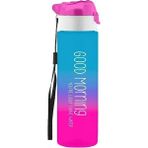 500 ml Çift Renkli Motivasyonlu Su Matarası Mavi&mor