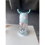 500 ml Çocuk Suluk Geyikli, Taşımalı, Pipetli, Bpa Içermeyen, Kayışlı, Dayanıklı Mavi - Seçenek 1 - Ahşap - Ceviz