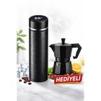 500 ML Dijital Göstergeli Akıllı Termos + Moka Pot Hediyeli Isı Göstergeli Termos