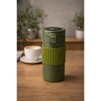 500 Ml Dijital Göstergeli Çelik Termos Mug Vakumlu Isı Yalıtımlı Sızdırmaz Kapak Bardak (Orman Yeşili)