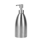500 ml Paslanmaz Çelik Sabunluk Mutfak Lavabo Bataryası Banyo Şampuanı Kutusu Sabun Konteyner Güverte Üstü Deterjan Şişesi | Sıvı Sabunluk - Gümüş