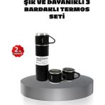 500 ml Paslanmaz Çelik Termos Seti – Sızdırmaz, Vakumlu, Isı Koruma Özellikli, Taşınabilir Termos - Lisinya - -- - Çok Renkli