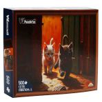 500 Parça Puzzle: Beyaz ve Siyah Kedi