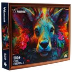 500 Parça Puzzle: Çiçekler ve Geyik