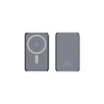 5000 mAh Kablosuz Powerbank 15W Manyetik Wireless Hızlı Şarj Taşınabilir İnce Şarj Cihazı (Gri)