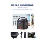 50000 Saat Akıllı Taşınabilir 4K Wi-Fi 300 Ansı Dlp Projeksiyon Cihazı