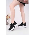 5001 GİZLİ TOPUKLU TAŞLI RAHAT YÜKSEK TABAN TRİKO SNEAKER AYAKKABI