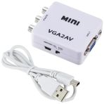 5004 Vga To Av 3Rca Video Çevirici Dönüştürücü Adaptör 3.5mm 1080
