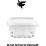 500G Tek Kullanımlık Kapaklı Plastik Kase, 10'lu Paket, Beyaz - Ahşap - Bej - Siyah - Seçenek 1