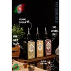500ML Ahşap Stantlı New Premium Zeytinyağı,ayçiçekyağı ve Sirke Şişesi 3'lü Set