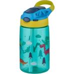 500ml Pipetli Desenli Tritan Çocuk Su Matarası (Turkuaz)