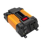 500W Güç Çevirici DC 12V - AC 220V Araç Dönüştürücü, LED Pil Gücü Ekranı 2 USB Bağlantı Noktası Evrensel Soket,500W