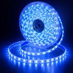 5050 Smd 24V 60 Led/m Iç Mekan 3 Çipli Şerit LED (5 Metre) - Mavi - İç Mekan