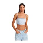 50735 Kısa Denim Büstiyer-Mavi